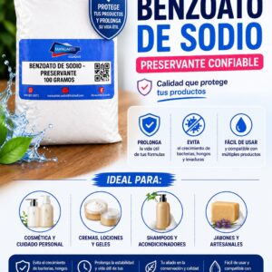 Preservante Benzoato de sodio x 100 grs