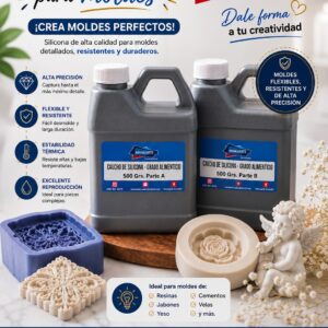 Caucho de siliconas Grado alimenticio x 1 kilo